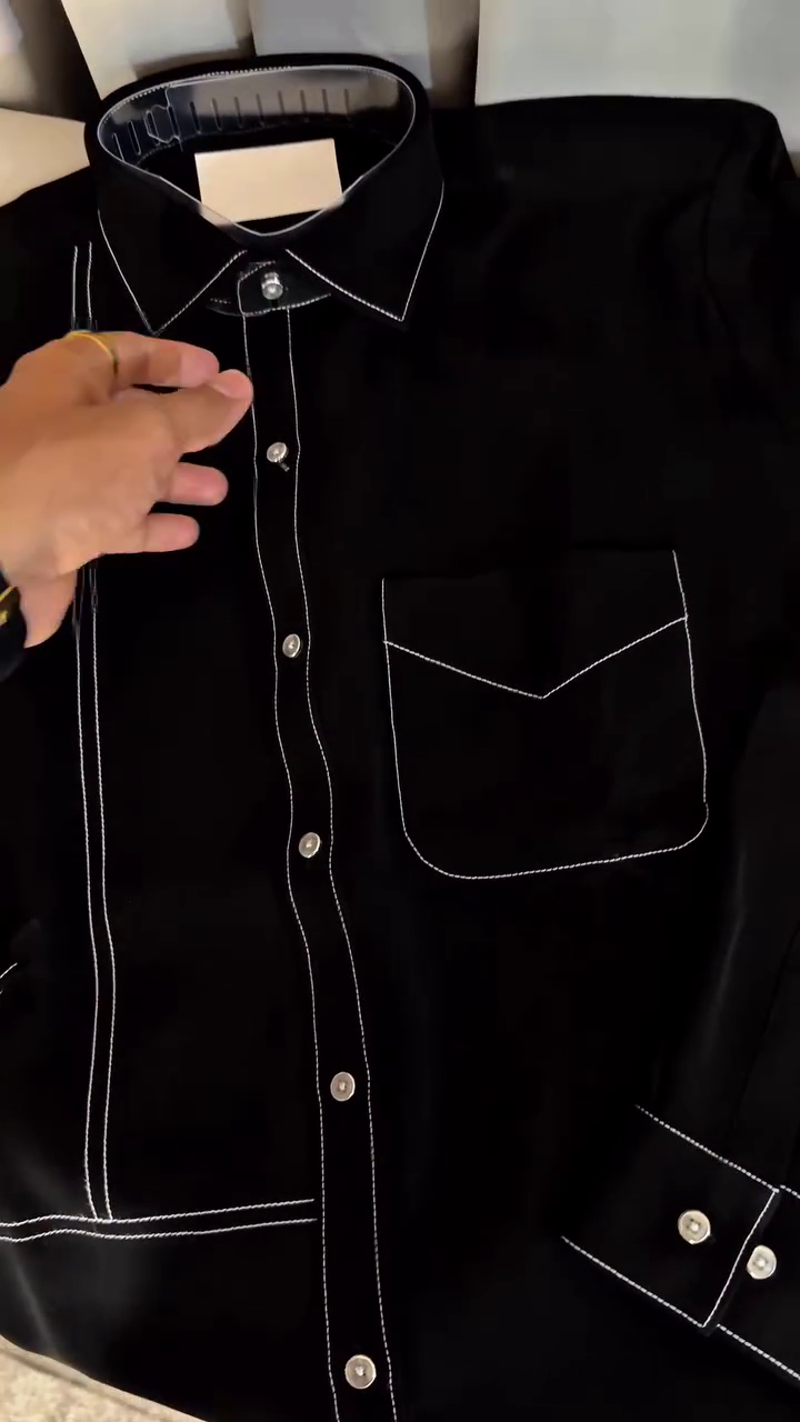 Men Black Regular Fit Solid Casual Over Shirt