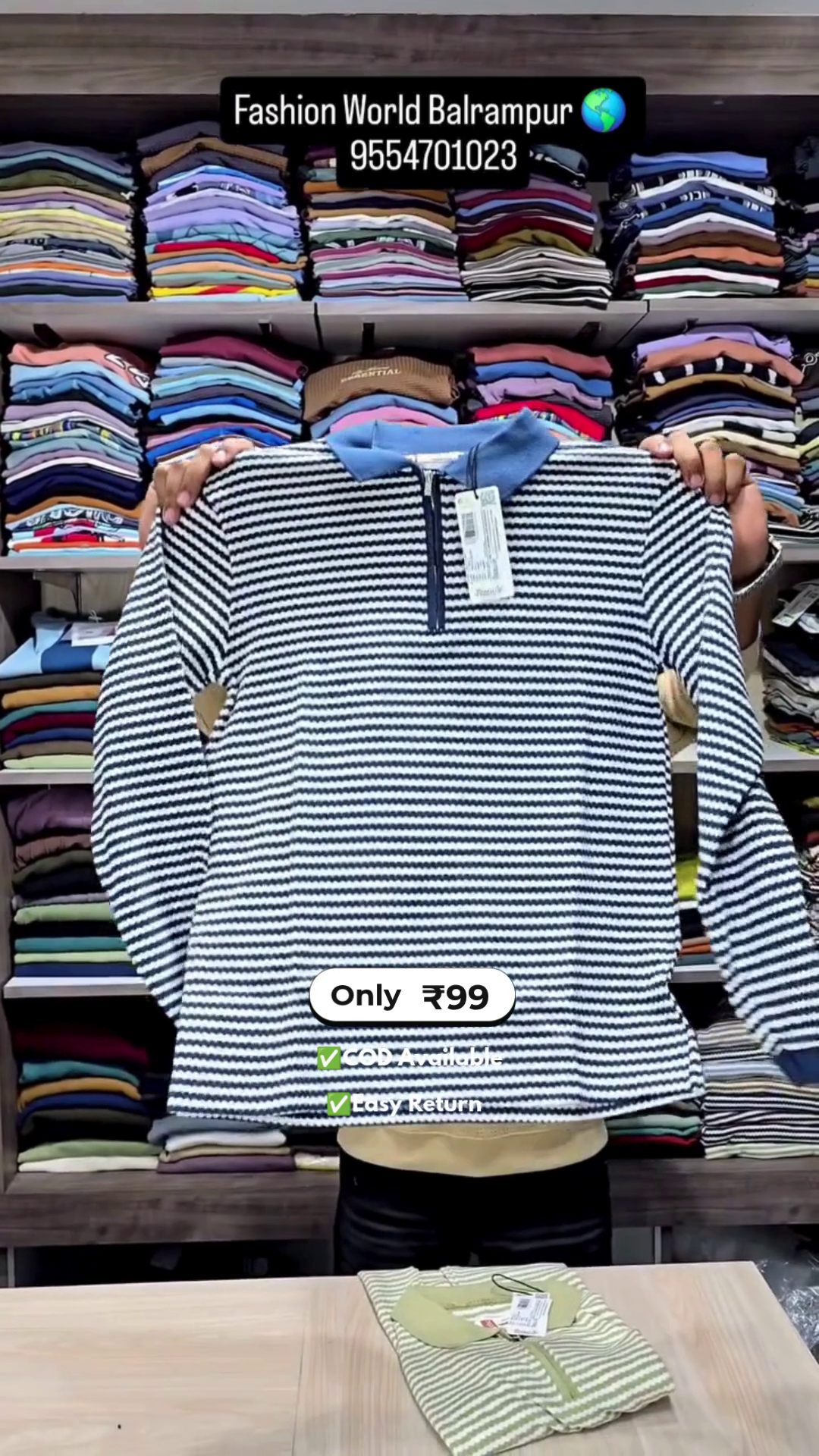 Men?s Full Sleeve T-Shirts with Half Zip
