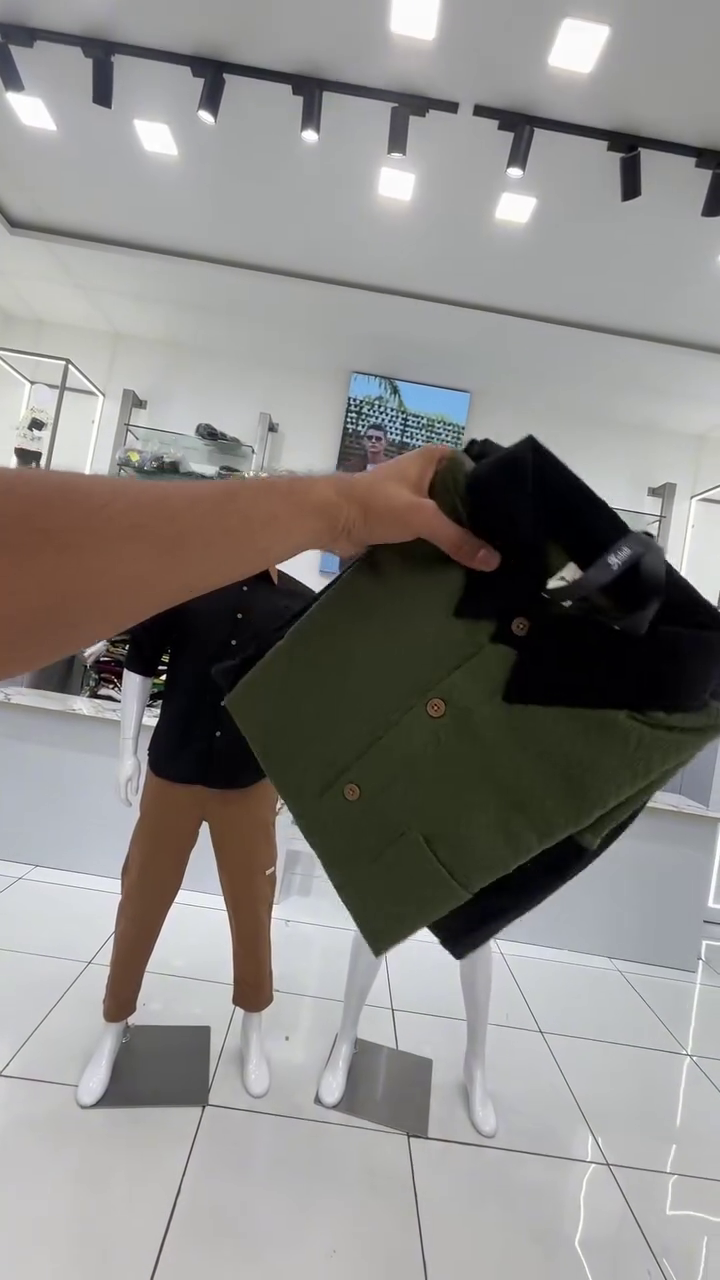 Men Olive Green Casual Shirt
