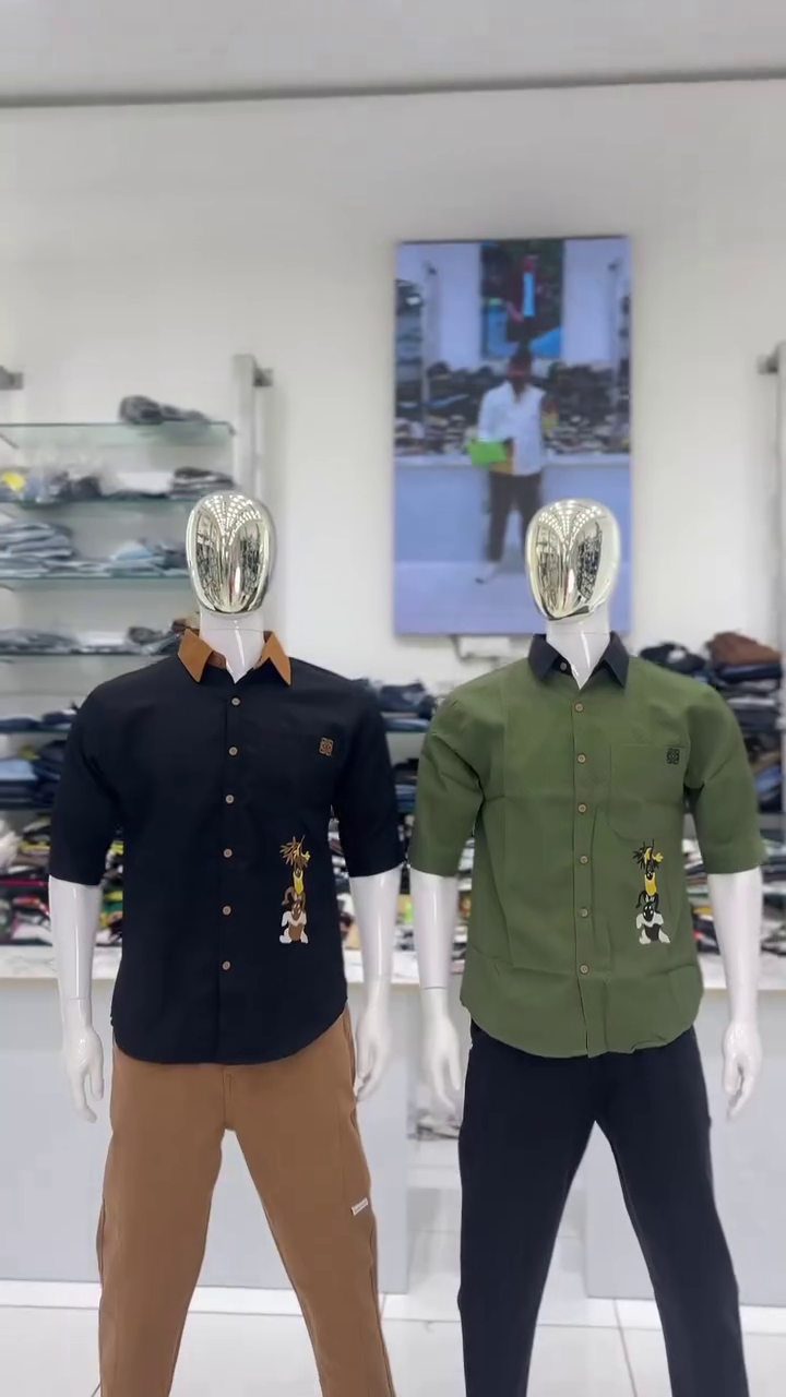 Men Olive Green Casual Shirt