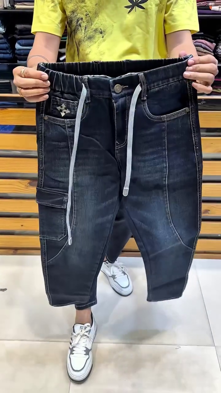Joggers Pants for Men Denim Overalls Sports Harness Feet Harlan Casual Trousers
